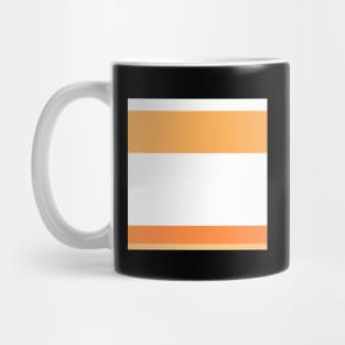 An engaging batter of Purple Navy, White, Sandy, Rajah and Orangeish stripes. - Sociable Stripes Mug